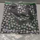 ONEART Daisy Flower PVC Tote Bag, Small Clear PVC Handbag for Beach Vacation Shopping, Waterproof Purse Bag, Black