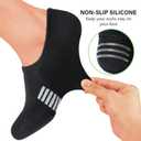 Amutost Black Ankle Socks Womens Athletic Running Comfort No Show Low Cut Cushioned 5 Pairs