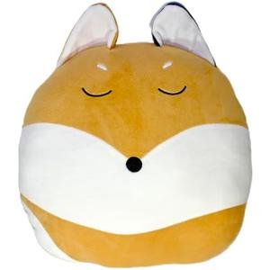 LAIDFUN 15" Original Soft Plush Sleeping Fox Flat Pillow for Kids