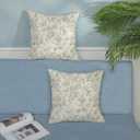 Sage Green Floral Pillow Covers 24x24 Set of 2 Light Green Chinoiserie Floral Decorative Throw Pillows Vintage Rustic Toile Flower Pillowcase Outdoor Decor Linen Cushion Cover for Couch Sofa