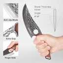 Matsato Chef Knife - Perfect Kitchen Knive for Cooking, Chopping. Japanese Steel Knife for Home, BBQ. For Balance & Control, 6.3 Inch