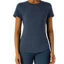 Leapstride Womens Workout Tops Athletic Short Sleeve Shirts-Gym Pilates Tennis Tops Activewear Basic Tee Shirts,medium