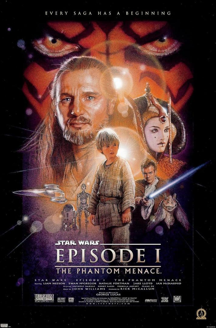 Trends International 24X36 Star Wars: The Phantom Menace - One Sheet Wall Poster, 24" x 36", Premium Unframed Version