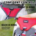 PUPTECK Escape Proof Dog Harness and Leash Set Upgraded No Pull Reflective Dog Vest with Lift Handle, Easy Control Pet Harness for Medium Large Dogs Training Walking Running - Large
