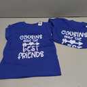 Cousins Make The Best Friends Toddler Short Sleeve T-Shirt, Royal 3T, 2 Pcs