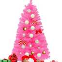 36" Unlit Artificial Christmas Mini Tree with Plastic Stand
