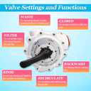 261152 Threaded Multiple Port Valve 2-Inch，Compatible with FNS, FNS Plus, Nautilus Plus Pool & Spa D.E. Filters，7.5" Centerline