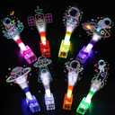 CHSLtmxq 24PCS Space Finger Lights Party Favors, 8 Designs Light Up Finger Lights, Space Themed Party Decorations Space Lights Bulk Party Supplies for Treat Bags