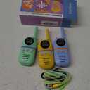 Walkie Talkies for Kids Rechargeable,Toys for Boys and Girls Ages 3-12, 3 Pack Long Range 2-Way Radios, Birthday Gifts,Christmas Stockings, Outdoor Play, Family Games, Hiking Camping Gear (Mint Garden)