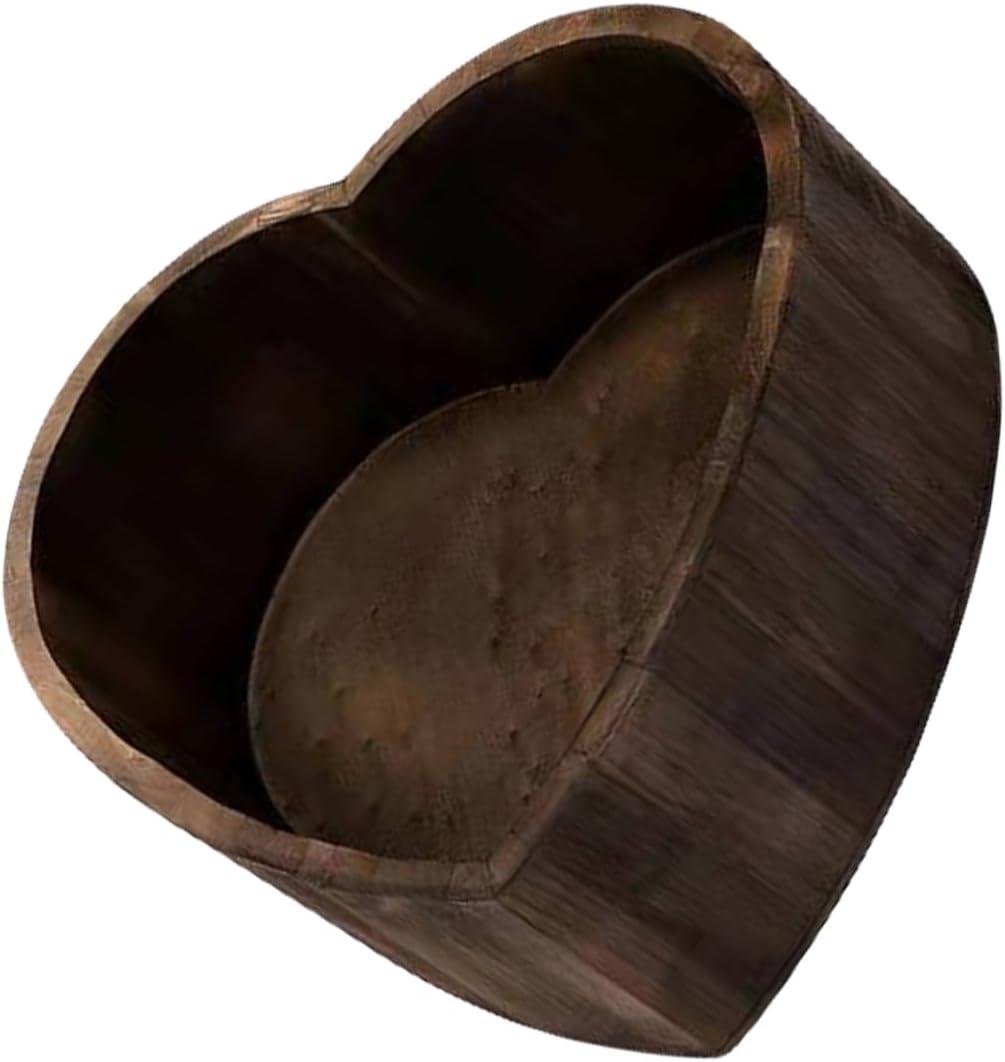 Toyvian 1pc Heart Shaped Photography Props Baby Infant Photo Props Kids Baby Basket Kid Photo Baby Posing Case Baby Clothes Newborn Modeling Wood