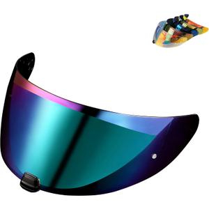 Replacement Motorcycle Helmet Shield for I10 I70 HJ-31 Helmet Visor Shield Anti-Scratch Wearproof Windproof Universal Helmet Accessories (Rainbow)