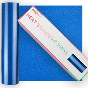 HTVRONT Blue Glitter HTV Vinyl Roll-12 x 15FT Blue Glitter Heat Transfer Vinyl for Shirts, Glitter Iron on Vinyl for All Cutting MachinesEasy to Cut for Heat Vinyl Design