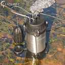 LANCHEZ 1/2 HP 5200 GPH Submersible Sump Pump Cast Iron and Stainless Steel with Integrated Vertical Float Switch, Sewage/Effluent Pump for Basement, Basin, Sewage System, 1-1/2" NPT Discharge