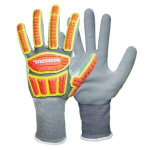 S Series 2015 Ormadus® Gray/Orange/Yellow Nylon Sandy Micro-Foam Nitrile Palm Coated Impact Protection Coated Glove