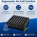 Roho High Profile Wheelchair Cushion 26-27" x 20-21" x 4" – Inflatable Air Seat Cushion with Adjustable Support, Lightweight Medical Air Cell Design