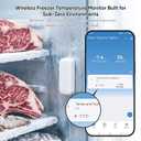 WiFi Freezer Thermometer with App Alarm, 2 Wireless Sensors Fridge Monitor | Free App Notifications, Ideal for freezers, fridges, or cold storage.
