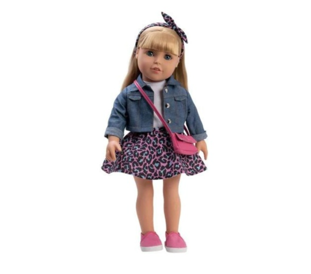 ADORA 18” Amazing Girl Doll "Claire Cheetah Chic" in Denim Jacket