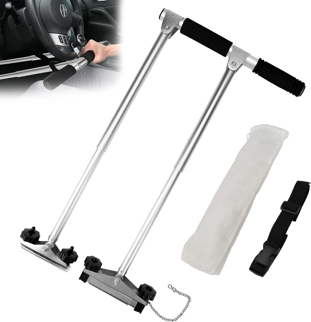 Hand Controls for Disabled Drivers, Portable Car Hand Controls for Injured, Handicap, Durable Stainless Steel Pedal Assist Kit for Cars, SUVs, and Trucks