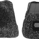 Herdio 6.5" Rock Bluetooth Speakers Outdoor Waterproof IPX7 Wireless Solar Max 200 Watt, TWS Connection Powered with Rechargeable Battery for Garden Patio Deck Pool Backyard (Black, Pair of 1）