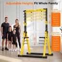 Foldable Pull Up Bar Free Standing, Adjustable Height