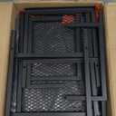 Furologee TV Stand with 4 Drawers, 43 Inch Entertainment Center with Open Shelves, Media Console Table for 50" TV, Television Stand for Bedroom, Living Room/Rustic Brown