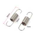 4 x uxcell 10mm x 7mm x 0.7mm Stainless Steel Dual Hook Tension Spring Gray 38pcs