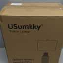 25" Modern Ceramic Lamps Single Table Lamp for Living Room Bedroom Farmhouse Nightstand Bedside Lamps (25"-Washed White-1Pack)