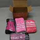 2 Pcs Soccer Shin Guards Girls with Soccer Socks Toddler Shin Guards Protective Lightweight Gear for 3-15 Years Old Girls Boys Youth Children Teens Games (Small, Pink, Rose Red)