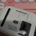 Retro Wireless Keyboard with Round Keycaps, 2.4GHz FullSize USB Cute Wireless Keyboard Mouse for Computer, Desktop, Laptop and Computer (PinkColorful)