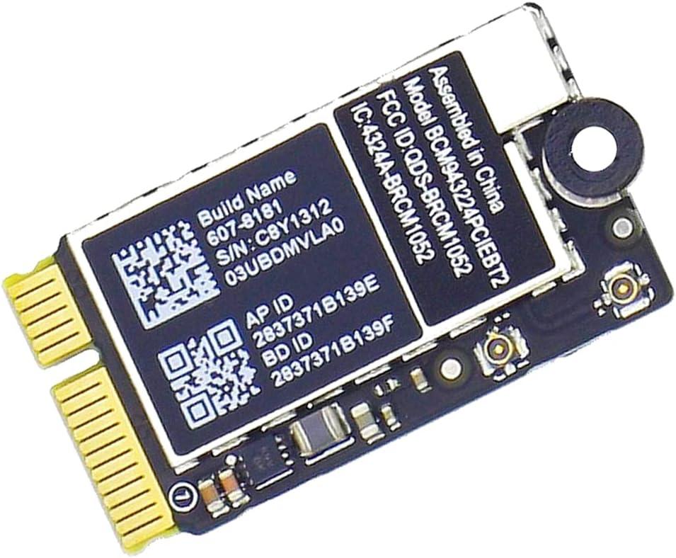 BCM943224PCIEBT2 WiFi Bluetooth Airport Wireless Network Card Replacement for MacBook Air 11" A1370 13" A1369 (Mid 2011) 11" A1465 13" A1466 (Mid 2012)