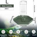 Reptile Water Dispenser-Bearded Dragon Water Bowl - Small Water Dish for Tortoise - Bowls for Reptiles & Amphibians (L)