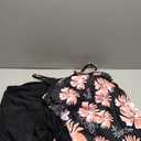 SOTHEA Plus Size Tankini Swimsuit for Curvy Women Bathing Suits Tummy Control Contrast Colors with Pockets Swim Shorts Black Pink Floral 14W