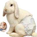 Rabbit Diapers for Indoor Use, 10-Pack  Designed for Couch, Bed & Holding, Absorbent, Leak-Resistant & Breathable Design (XXS, Count, 10)