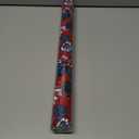 AUCLAY Reversible Christmas Wrapping Paper Roll for Kids Men Women Baby - Red Monster Truck & Santa, Merry Christmas Lettering with Stars in Black - Holiday Gift Wrap Paper, 17.7 Inch X 33 Feet