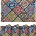 Artoid Mode Mandala Vinyl Plastic Placemats Set of 4, 12x18 Inch Washable Non-Slip Vintage Table Mats for Party Kitchen Dining Decor