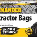 Commander 55 Gallon 3 MIL (eq) Heavy Duty Contractor Bags with Flap Ties - 36" x 56" with flaps - Pack of 10 - For Contractor, Industrial, & Outdoor