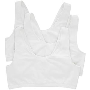Hanes Women's Scoopneck Cotton Bralette Crop Top (3 Pack)
