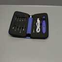 Zcvtbye 12 Size Counting Crochet Hooks Set, Light Up Crochet Hooks for Stitch & Row Counter, Lighted Crochet Needles Kit with Case (Blue, 12 Size)