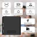 Mini Indoor WiFi Camera Home Security Room Body Cameras Nanny Cam Small Smart Home Outdoor Cams Pet Dog Baby Camera HD House Portable Camaras Motion Detection Night Vision Cam No Need WiFi Door Camara