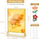 PPH-Sisy Acrylic Sign Holder 8.5X11 Double Sided Table Flyer Holder , Plastic Acrylic Display Stand for Home Office Shop Restaurant (12pcs)