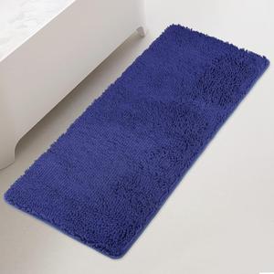 Yeaban Bathroom Runner Rug 24 x 60 Inch  Thick Chenille Long Bath Mat | Absorbent and Washable Extra Large Bath Rug Non-Slip, Plush Runner Rug for Bathroom, Shower, Sink - (Royal Blue)