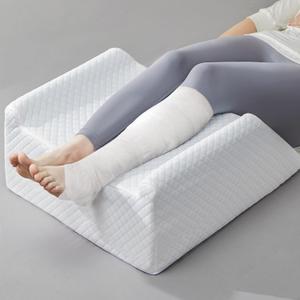 Leg Elevation Pillow for Blood Circulation After Surgery Swelling, Wedge Pillow for Legs Pain Relief, Foot & Ankle Injury, Rest & Sleeping, 8" Memory Foam Leg Pillow (24*21*8.5 Inch, White)
