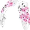 eXtremeRate Left Right Front Top Shell with Touchpad Compatible with p s 5 Edge Controller, Cherry Blossom Whisper Replacement Faceplate Shell DIY Touch Pad Cover Compatible with p s 5 Edge Controller