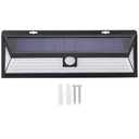 Solar Wall Light, 3 Lighting Modes Motion Sensor ABS Wall Mounted Solar Light with 118 LED, Solar Powered Wireless Lights for Front Door, Yard, Garden, Driveway, Aisle, Porch,