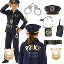 Morph Police Officer Costume For Boys, Kids Cop Outfit, Police Costume For Children, Fun Dress-Up Role Play (3-4 years)