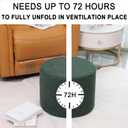 Asuprui Supportive Boucle Pouf Ottoman and Foot Rest Elevate Your Living Room Decor with Lightweight Pouf Filler Modern Foam Stuffed Poof Perfect to Rest Your Feet Moss Green