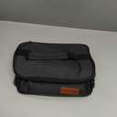 ExtraCharm Insulated Lunch Bag for Women/Men - Reusable Lunch Box for Office Picnic Hiking Beach - Leakproof Cooler Tote Bag Organizer with Adjustable Shoulder Strap for Adults - Black