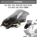 PSLER Windshield for ADV150 2019-2023 and for ADV 160 2023-2026 Windscreen Deflector for ADV Motorcycle Accessories (Smoke)