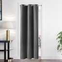 Deconovo 100% Blackout Curtains – Noise Reducing, Thermal Insulated Drapes – Grommet Room Darkening Window Panels – Light Blocking & Privacy Protection (Light Grey, 84x50Inch, 2 Panel)