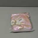 Hiroyuki Iridescent Makeup Bag, 14 inches Cosmetic Bag, Large Capacity Travel Pouch (Face, pink)